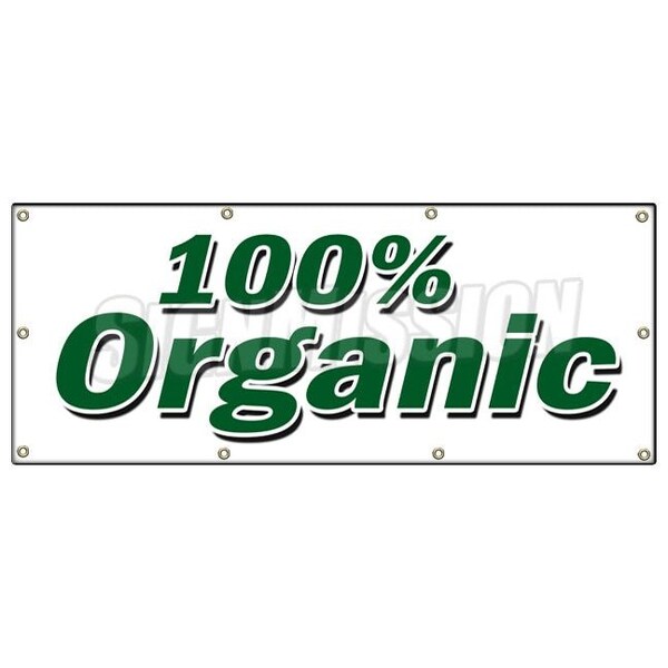 ORGANIC BANNER SIGN vegetarian vegan gmo produce healthy fruit veg